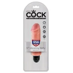 KING COCK 5" VIBRATING STIFFY - FLESH -Vibrateurs boutique pd5520 21 2