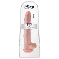 King Cock 14" Cock With Balls - Flesh -Vibrateurs boutique pd5534 21 2