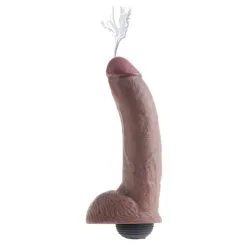 KING COCK 9" SQUIRTING COCK W/ BALLS BROWN -Vibrateurs boutique pd5603 29 02
