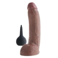 KING COCK 9" SQUIRTING COCK W/ BALLS BROWN -Vibrateurs boutique pd5603 29 03