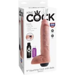 KING COCK 11" SQUIRTING COCK W/ BALLS FLESH -Vibrateurs boutique pd5605 21 1