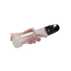 PUMPED - RECHARGEABLE SMART CYBER PUMP WITH SLEEVE - TRANSPARENT -Vibrateurs boutique pmp034tra 2