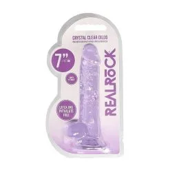 REALROCK - 7'' REALISTIC DILDO WITH BALLS - MAUVE -Vibrateurs boutique rea091pur 2048x2048