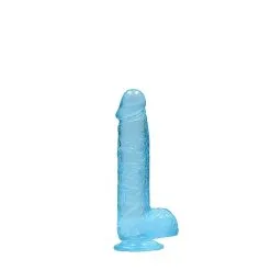 REALROCK - 6'' REALISTIC DILDO WITH BALLS - BLEU -Vibrateurs boutique rea bleuu