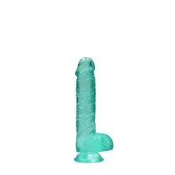 REALROCK - 6'' REALISTIC DILDO WITH BALLS - TURQUOISE 7 REALROCK - 6'' REALISTIC DILDO WITH BALLS - TURQUOISE -Vibrateurs boutique realrock 6