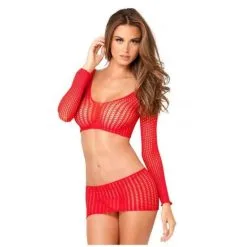 RENÉ ROFÉ - BODY DEUX PIÈCES CROCHETÉ -Vibrateurs boutique red1