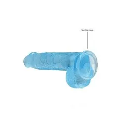 REALROCK - 6'' REALISTIC DILDO WITH BALLS - BLEU -Vibrateurs boutique reeableu