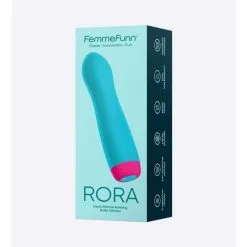 FEMME FUNN - RORA - TURQUOISE -Vibrateurs boutique rora rotating bullet vibrator turquoise box image