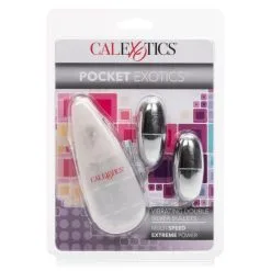 POCKET EXOTICS VIBRATING DOUBLE SILVER BULLET Pocket -Vibrateurs boutique se1104052 2