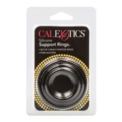 Silicone Support Rings - Black -Vibrateurs boutique se1455252 3