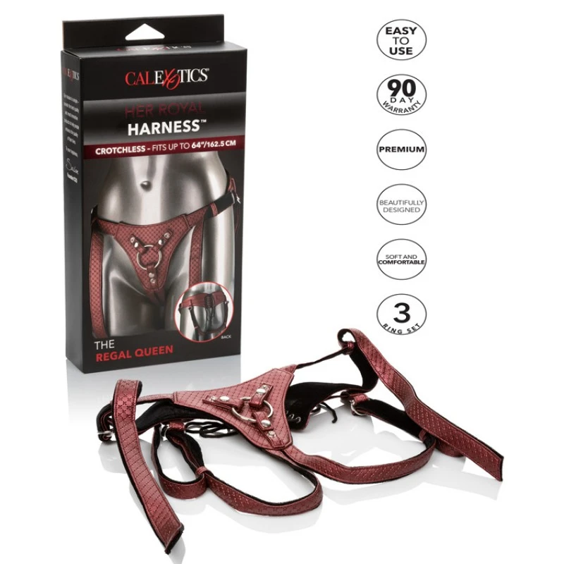 Her Royal Harness - The Regal Queen - Red 4 Her Royal Harness - The Regal Queen - Red – Image 2