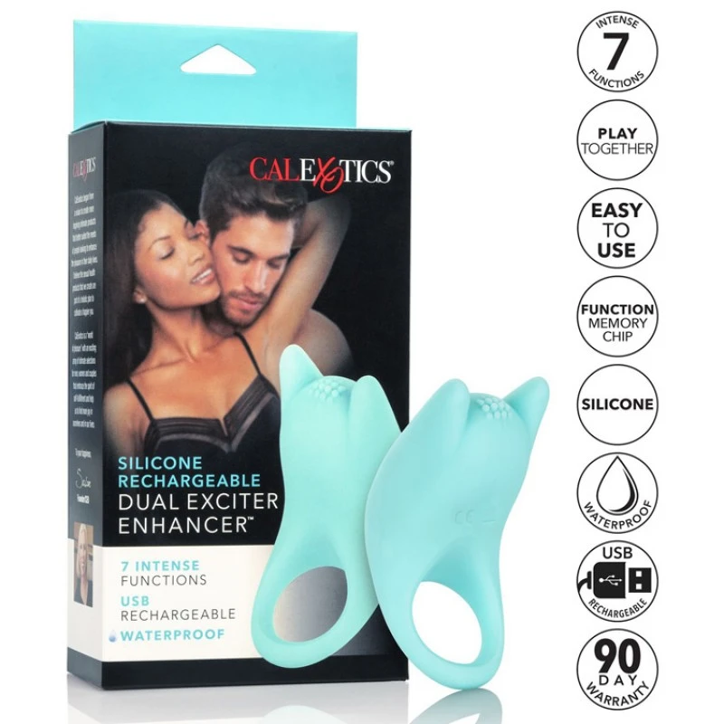 Silicone Rechargeable Dual Exciter Enhancer 7 Silicone Rechargeable Dual Exciter Enhancer – Image 5