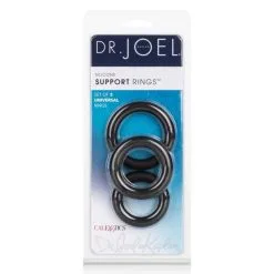 Dr. Joel Kaplan Silicone Support Rings - Black -Vibrateurs boutique se5633002 2