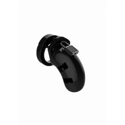 MODEL01 - CHASTITY - 3.5'' - COCK CAGE - BLACK -Vibrateurs boutique stmcg001blk 3