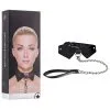 OUCH! EXCLUSIVE COLLAR AND LEASH - NOIR -Vibrateurs boutique stou145blk