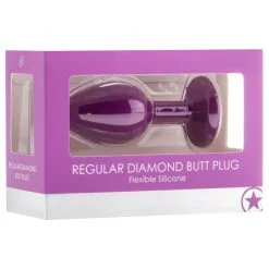 OUCH! DIAMOND BUTT PLUG - REGULAR - MAUVE -Vibrateurs boutique stou181pur 2