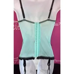 CORSET TURQUOISE ET NOIR